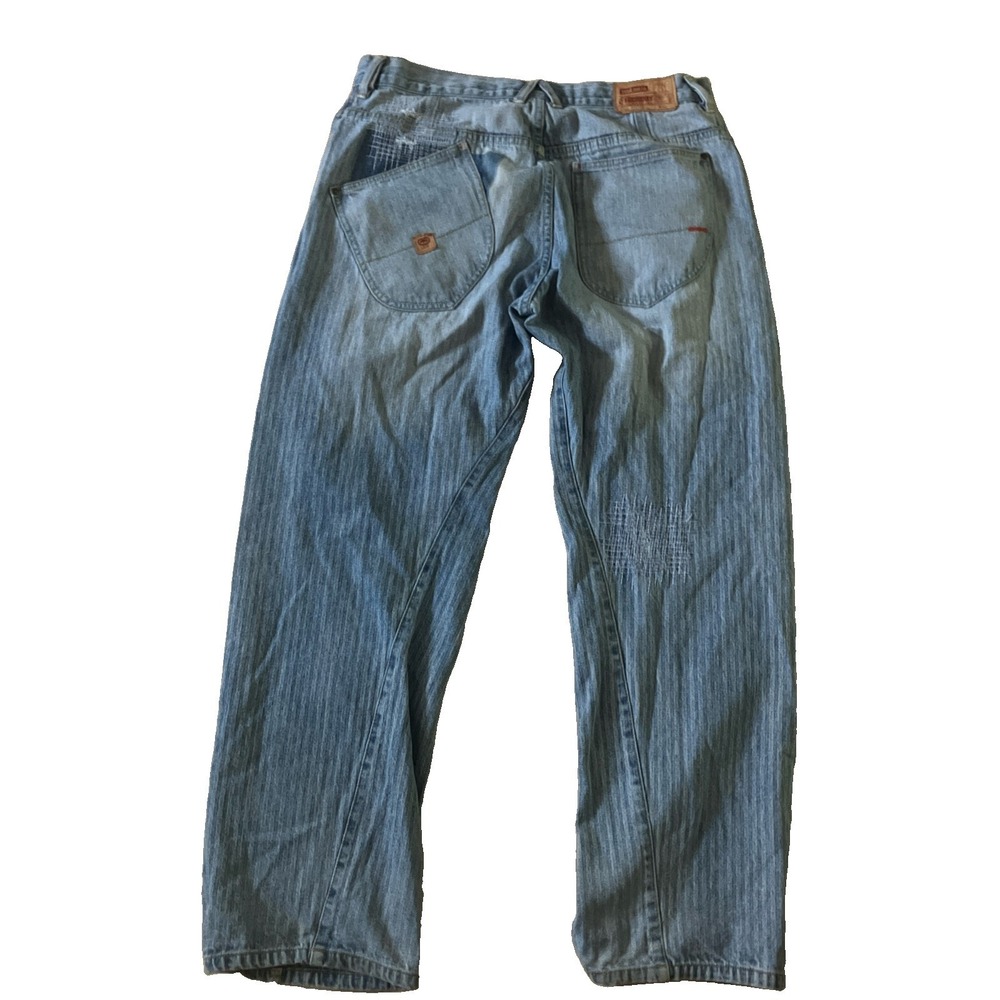 VTG ECKO UNLTD Men's Size 34 /32 Pick-Pocket Jeans Blue Denim Distressed Foundry